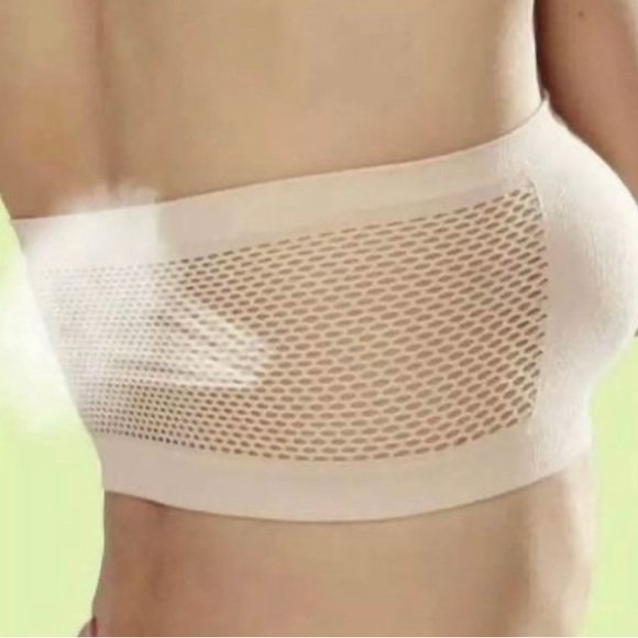 Strapless Sport Yoga Bra Lingerie Seamless Wrapped Breathable Mesh bra one size - Picture 4 of 4